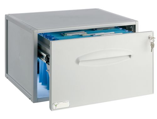 Bloco classificador archisystem para pastas arquivo suspenso com fecho cor cinza 356x474x303 mm , Archivo 2000 , 49305 , 8429368667014
